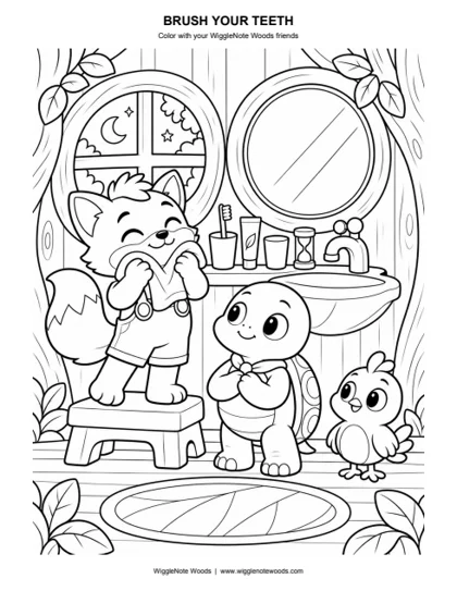 Brush Your Teeth — Coloring page 4