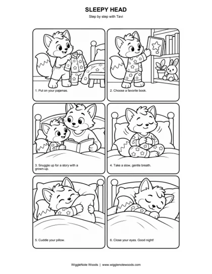 Sleepy Head — Step by step