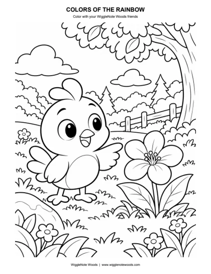 Colors of the Rainbow — Coloring page 3