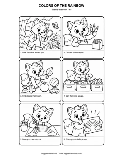 Colors of the Rainbow — Step by step