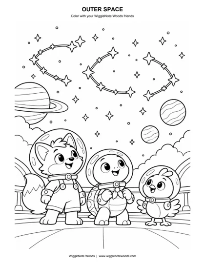 Outer Space — Coloring page 4