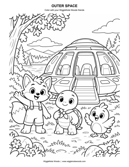 Outer Space — Coloring page 5