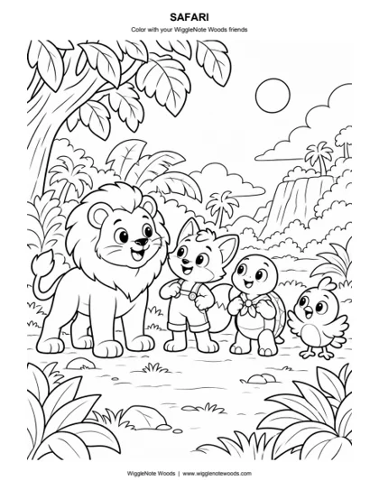 Safari — Coloring page 2