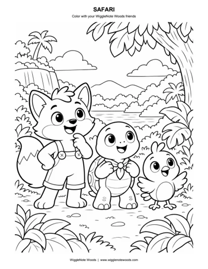 Safari — Coloring page 4