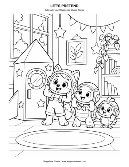 Let's Pretend — Coloring page 2